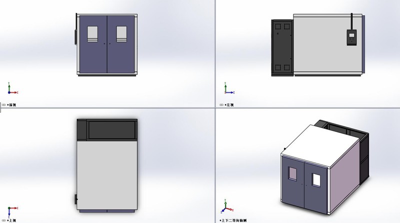 步入式恒溫恒濕實驗室結構圖 步入式恒溫恒濕實驗室結構圖